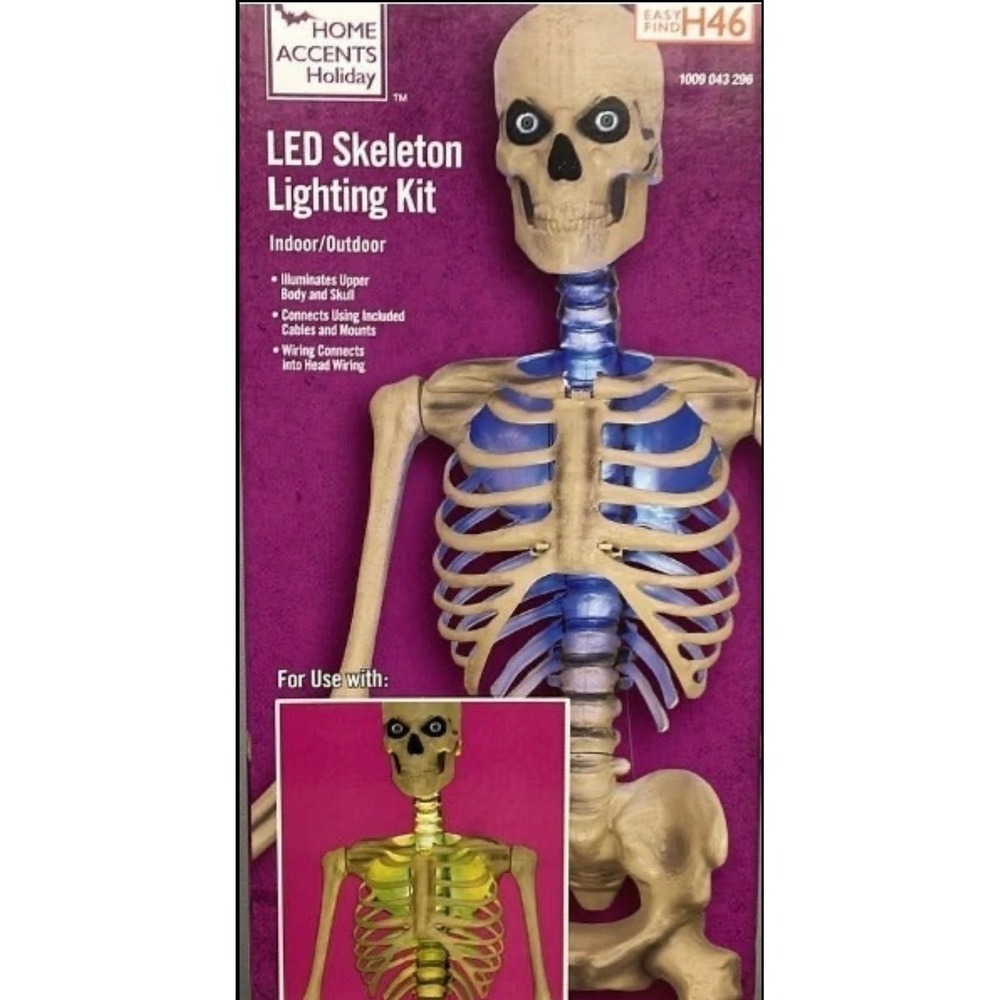 Home Accents Holiday LED Skeleton Lighting Kit for 12 ft Skeleton 1009043296 NEW